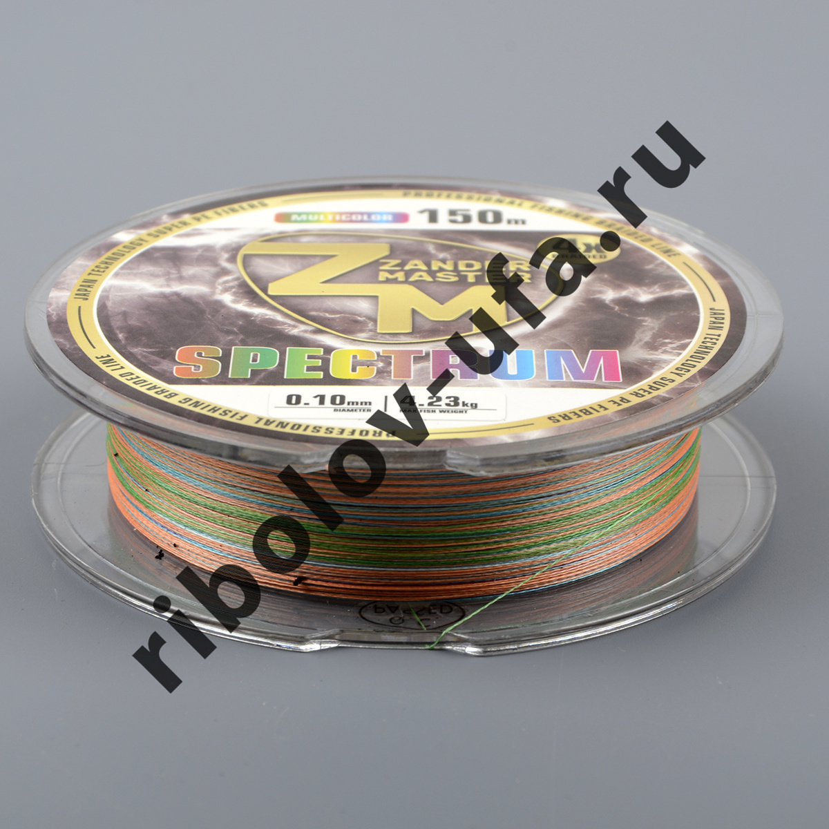Шнур плетёный Zander Master Braided Line x4 Spectrum multicolor, 150м, 0.10мм, 4.65 кг
