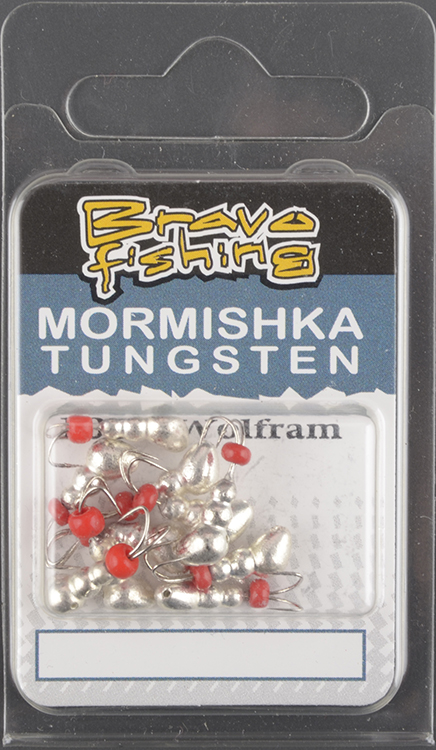 Мормышка вольфрам Bravo Fishing Муравей с отверст. коза 4.0 мм 1,30гр Sil с бисером