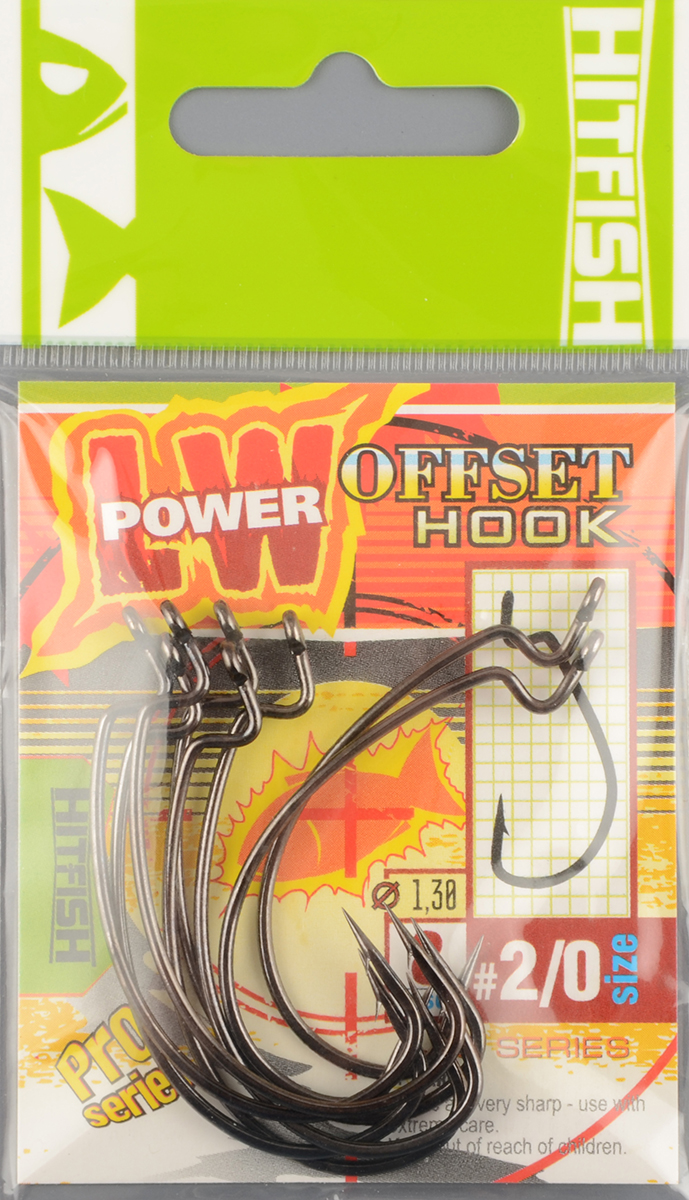 Офсетные крючки Hitfish LW Power offset hook 2/0