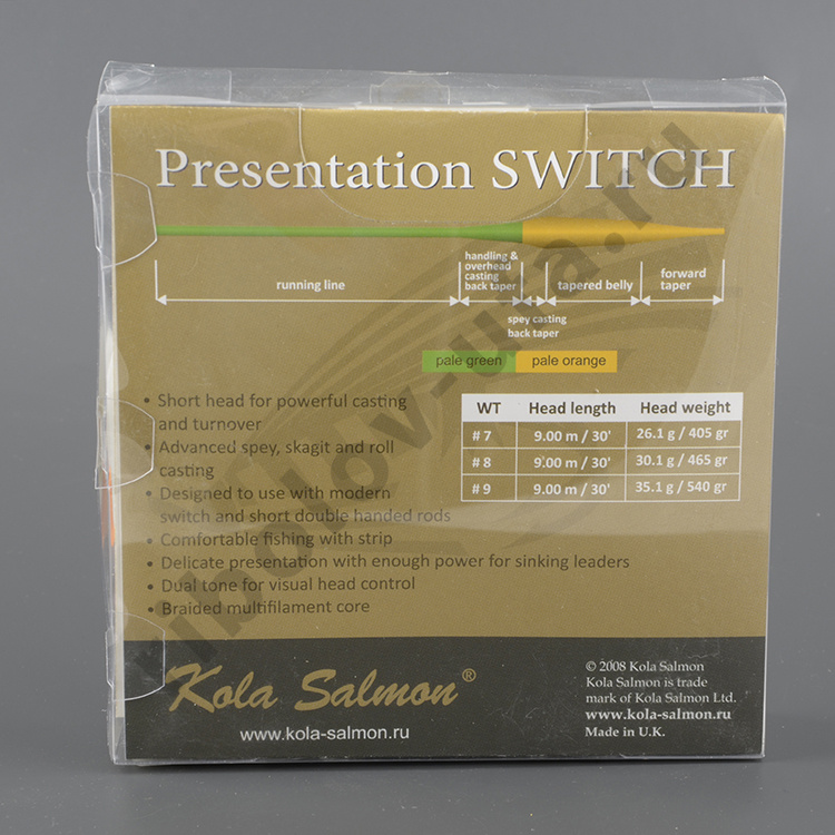Шнур нахлыстовый Kola Salmon Presentation Taper Switch WF9F