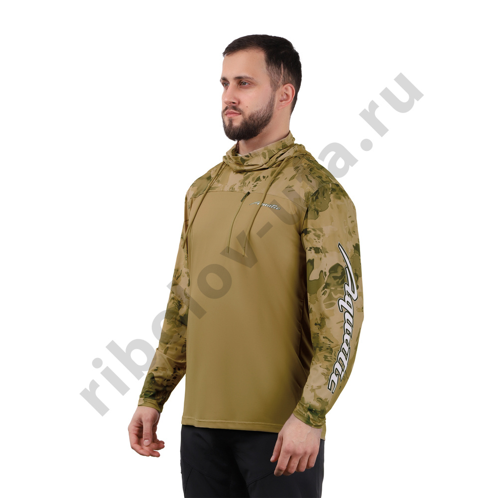 Джерси  Aquatic Дж-10 с капюшоном и баффом р.L логотип Sand Camo