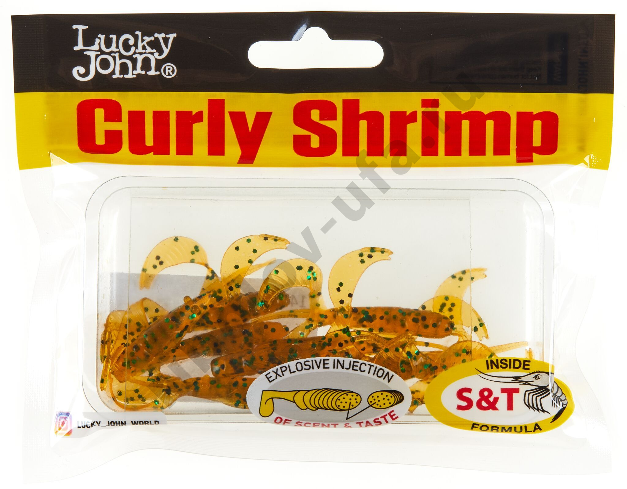 Силиконовая приманка Lucky John Pro Series Curly Shrimp 2.0in 5.0см /PA19