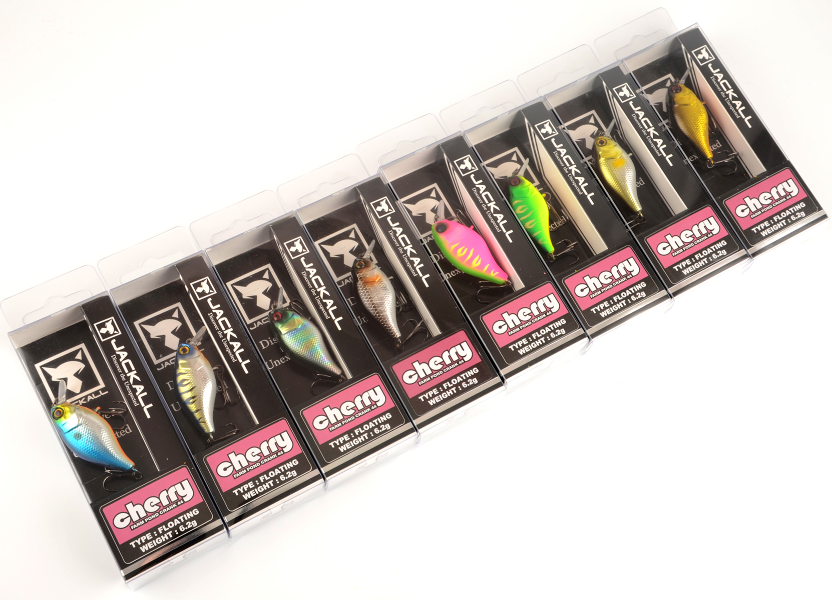 Воблер Jackall Cherry 44 дл. 4.4 см, гл. 1.0 м, 6.2 гр., floating, цв. hl silver & black