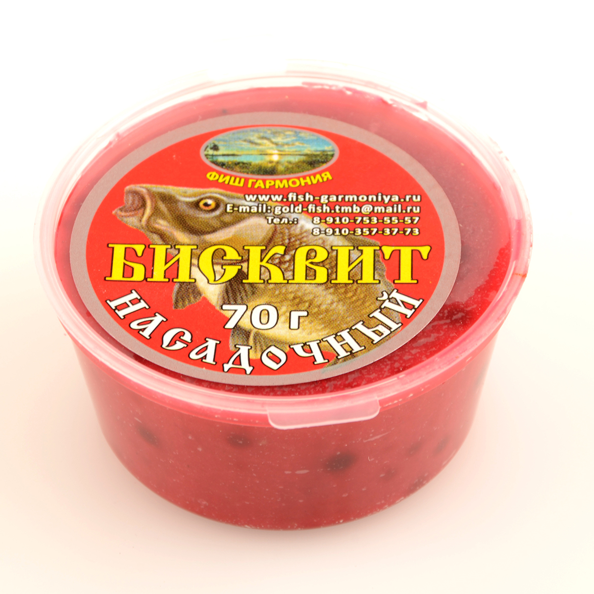 Тесто бисквит насадочный Фиш Гармония Клубника 70г