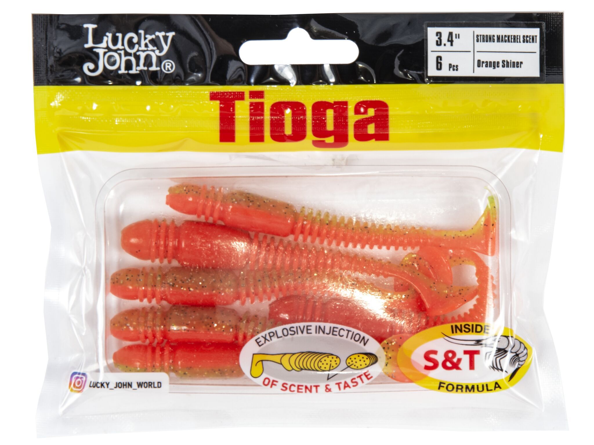 Силиконовая приманка Lucky John Pro Series Tioga 3.4in 8.6см /Z12 (6 шт/уп)