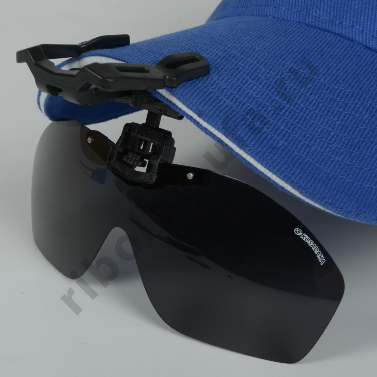 Накладки Kosadaka Clip-on-Clap поляризационные на бейсболку серые