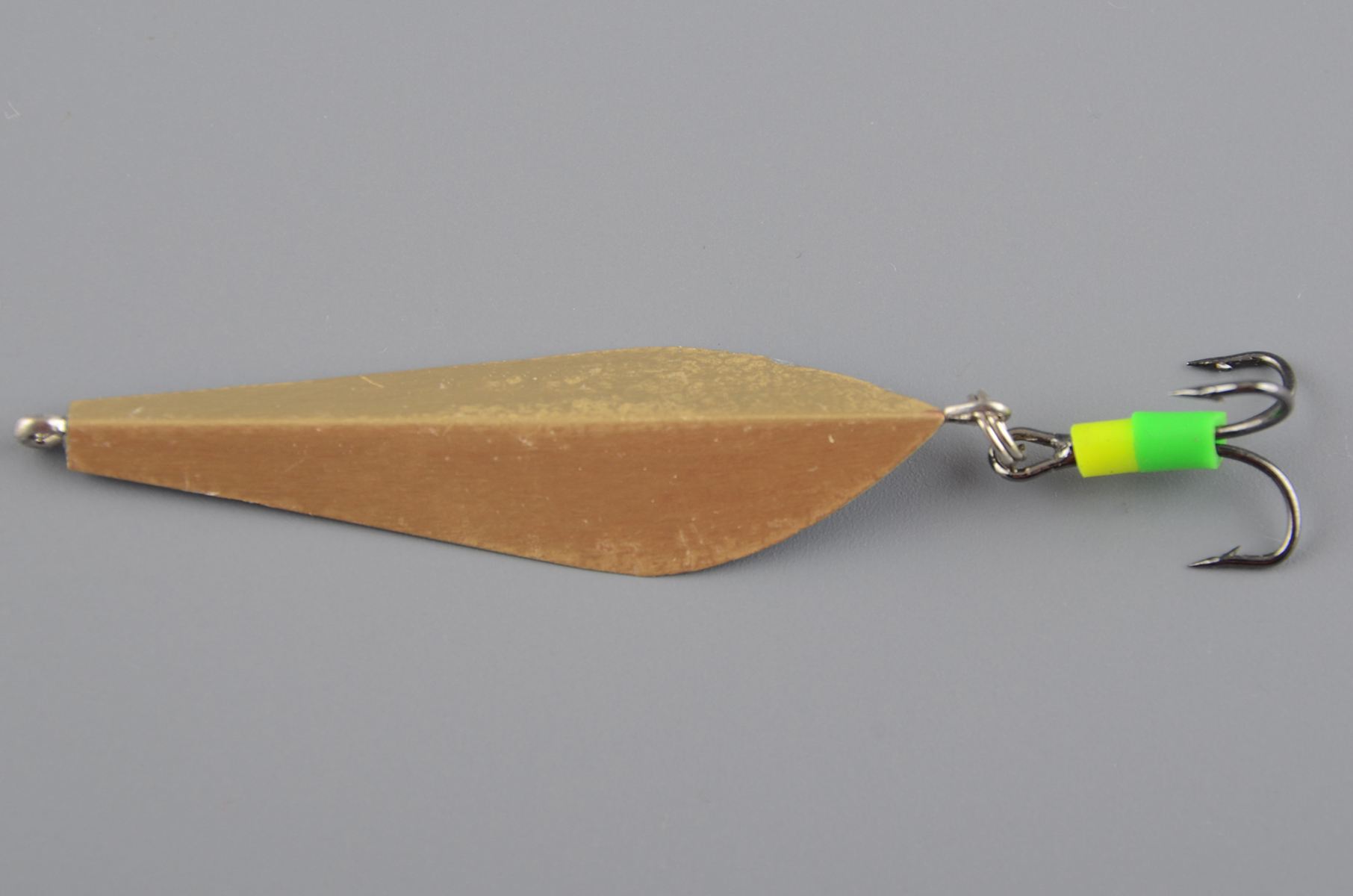 Блесна Курганская Маропедка №14 с тройником, 36мм 120° цв. золото