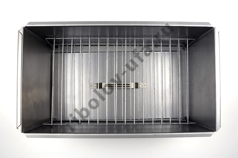 Коптильня двухъярусная Универсал с поддоном для сбора жира 480х280х270, сталь 1мм с подставкой 