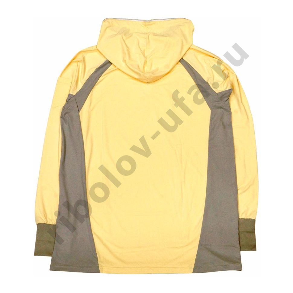 Футболка Kosadaka Ice Silk Sunblock Цв. Бежевая р. L, UV защита капюшон длинный рукав