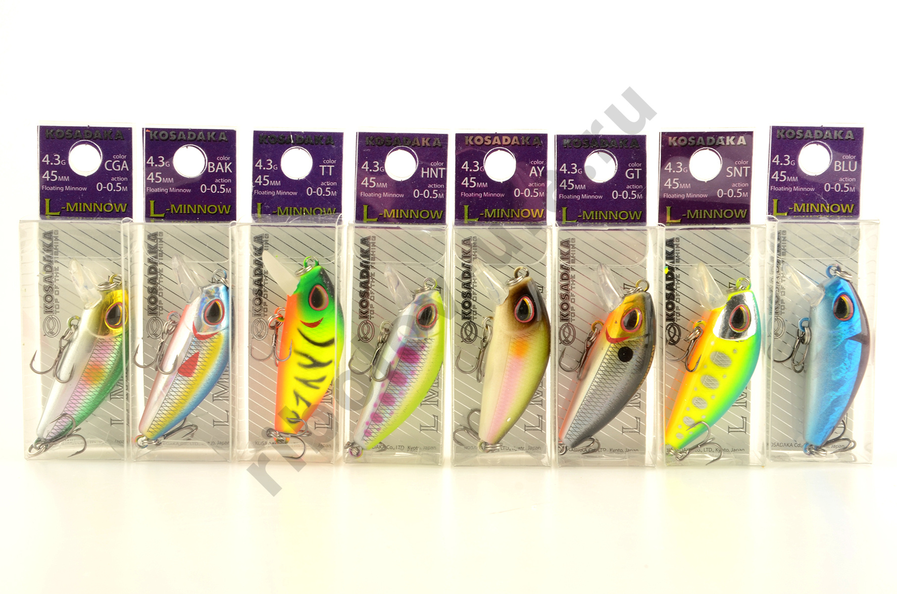 Воблер Kosadaka L-minnow xs 45F тонущий, 45мм, 4.3г, цв. AY