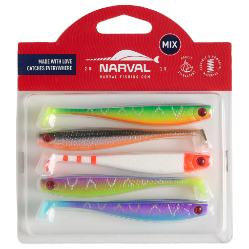 Силиконовая приманка Narval Fishing Skinny 10см Mix#M03 (5шт/уп)