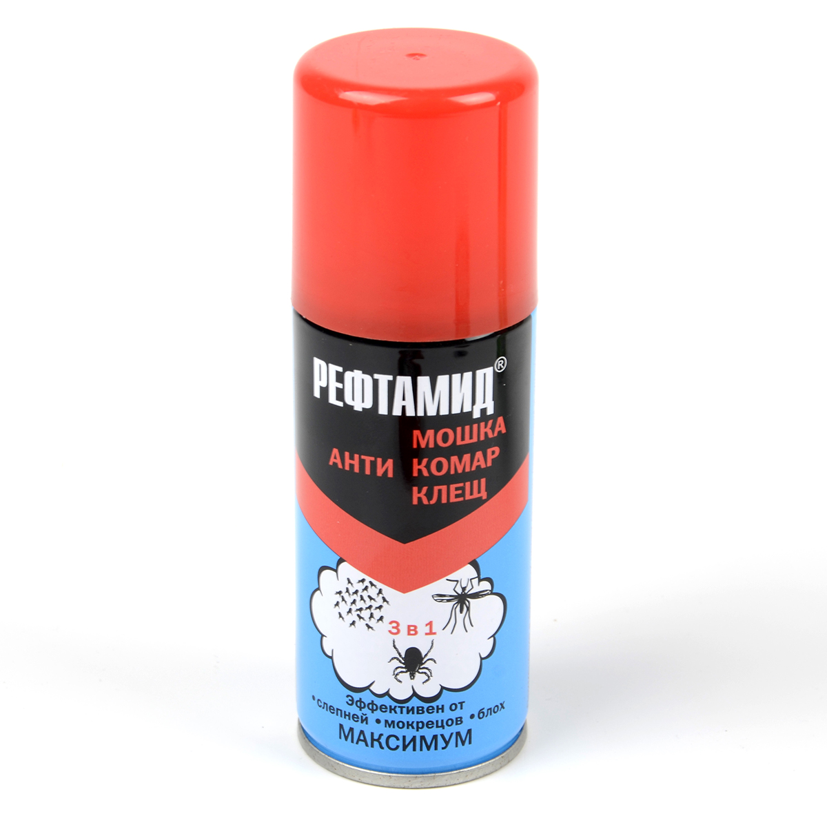 Реппелент Рефтамид Максимум 100 мл 3 в 1 мошка,комар,клещ (темно-синий) 