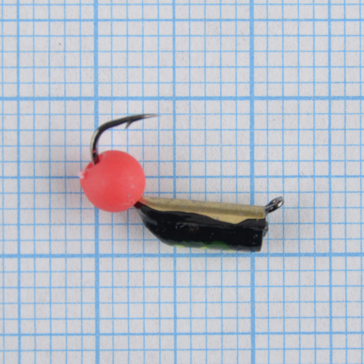 Мормышка вольфрам. Санхар Столбик №6 флуоресцентный шар,2.5/8.3 мм, 0.80гр латунь (10 шт/уп)