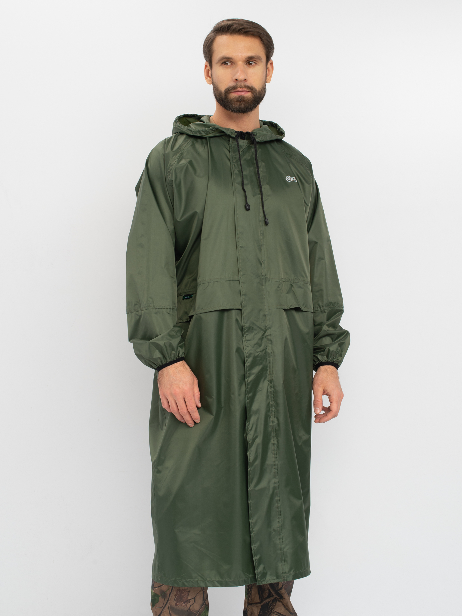 Плащ Huntsman ВВЗ цв. Зеленый Ткань Таффета PVC 20000мм р.52-54, рост 182