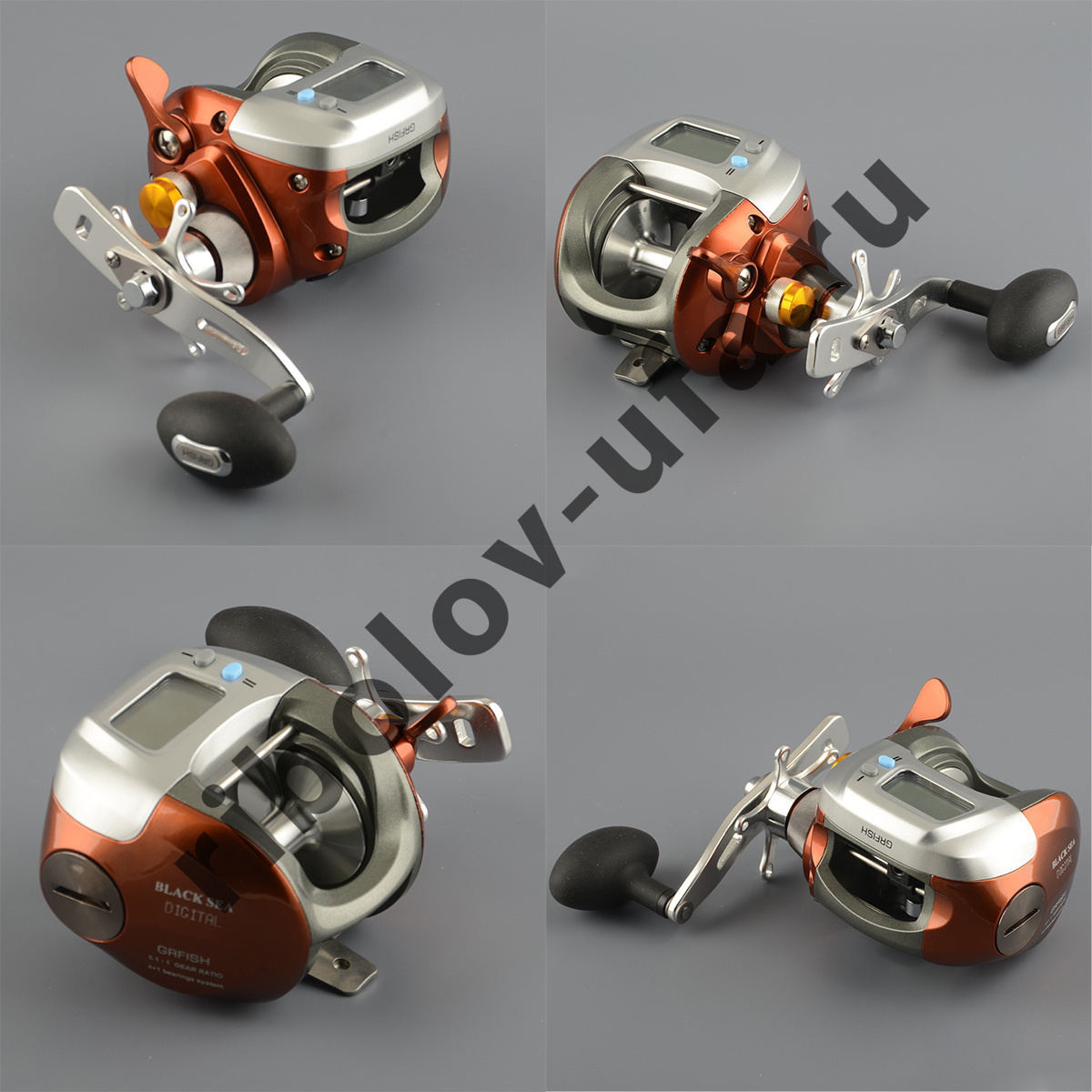 Катушка мульт. Grfish Black Sea Digital 4+1RB с эл.счетчиком лески