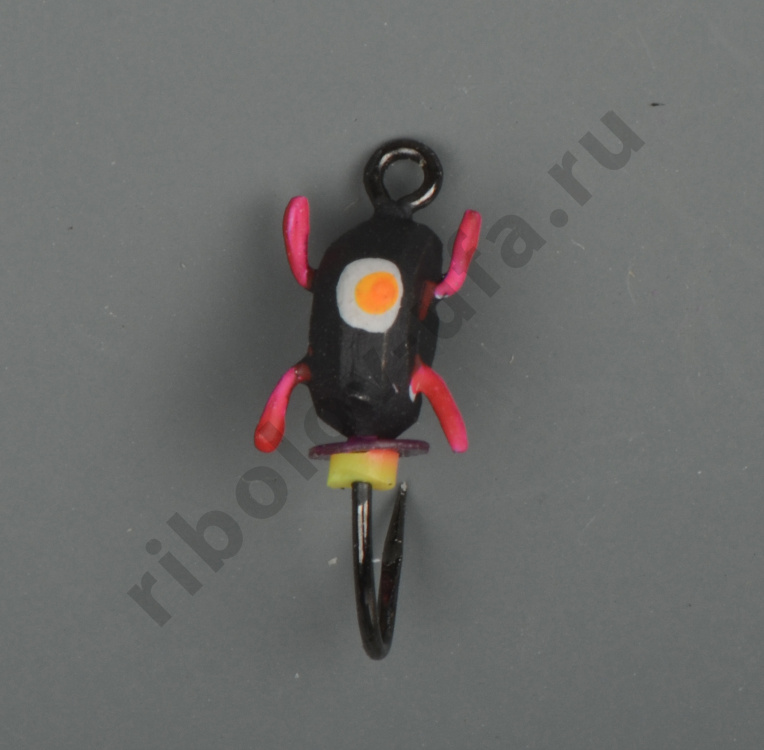 Мормышка Wormix точеная вольфрамовая Жук d=3 с лапками 0,6гр арт. 603