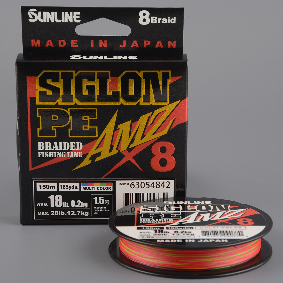 Шнур плетёный Sunline Siglon AMZ PEx8 150m Multicolor #1.5/ 18lb
