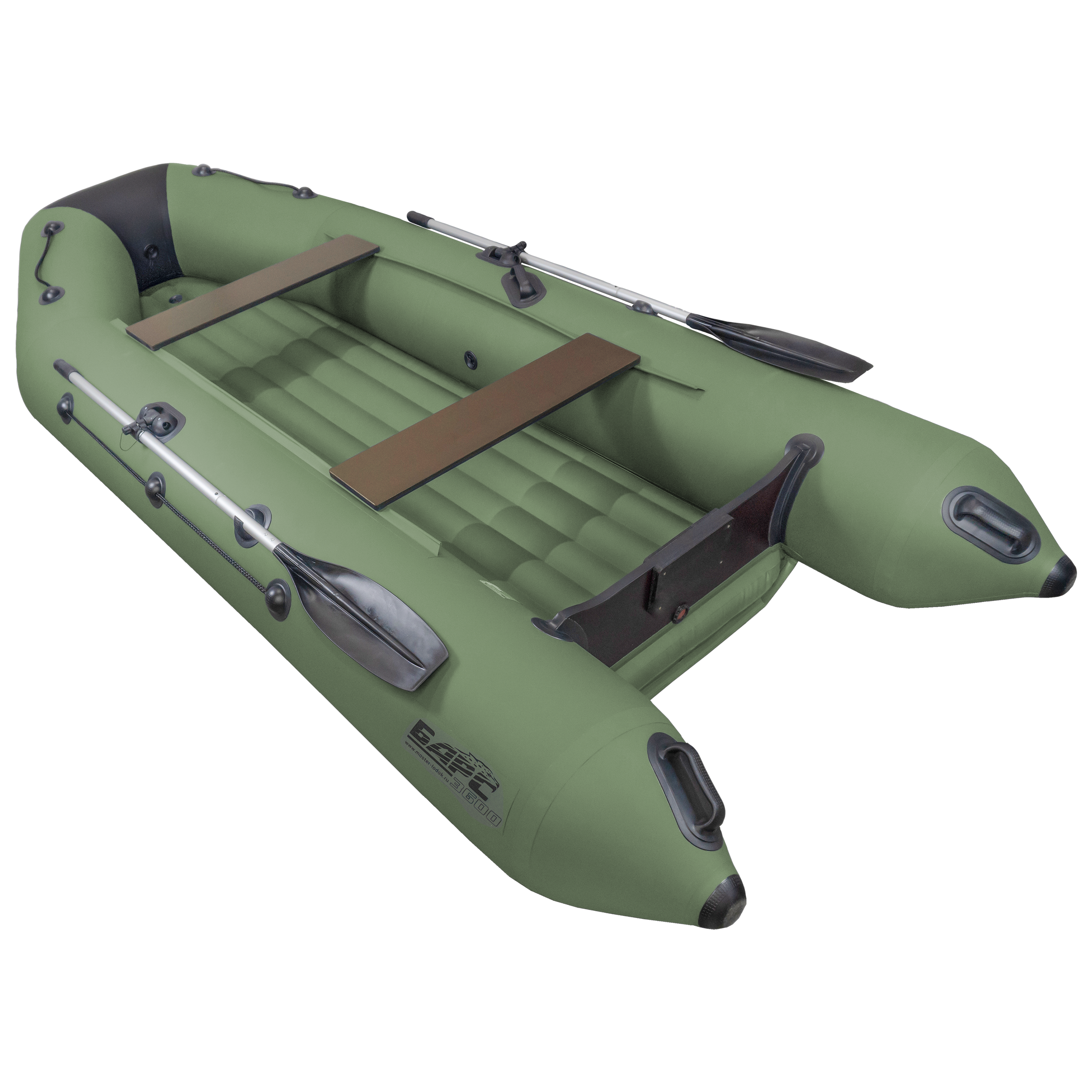 Лодка Барс 3400 НДНД зеленый/черный