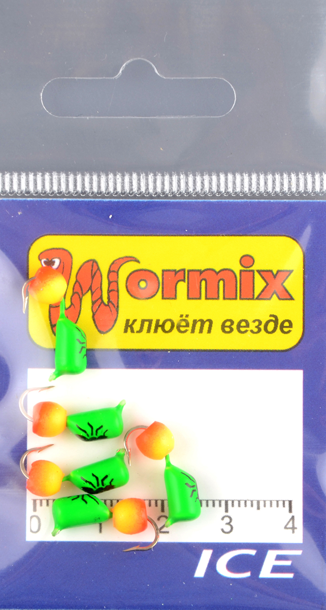 Мормышка Wormix материал WCP 14 Столбик зеленый d.4мм 1,31гр 