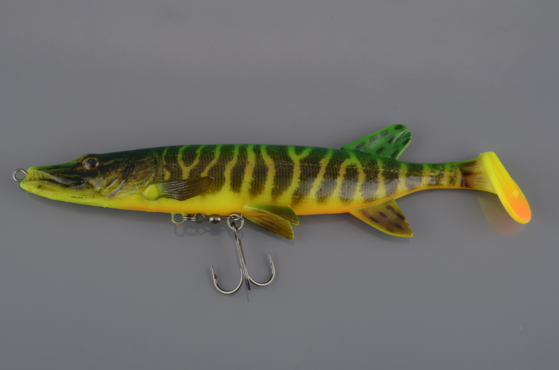 Силиконовая приманка Savage Gear 4D Pike Shad 20 65гр 03-Fire Tiger 61787