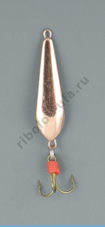 Блесна зимняя Пирс Окуневая малая 2,5 гр., медь, с тройником