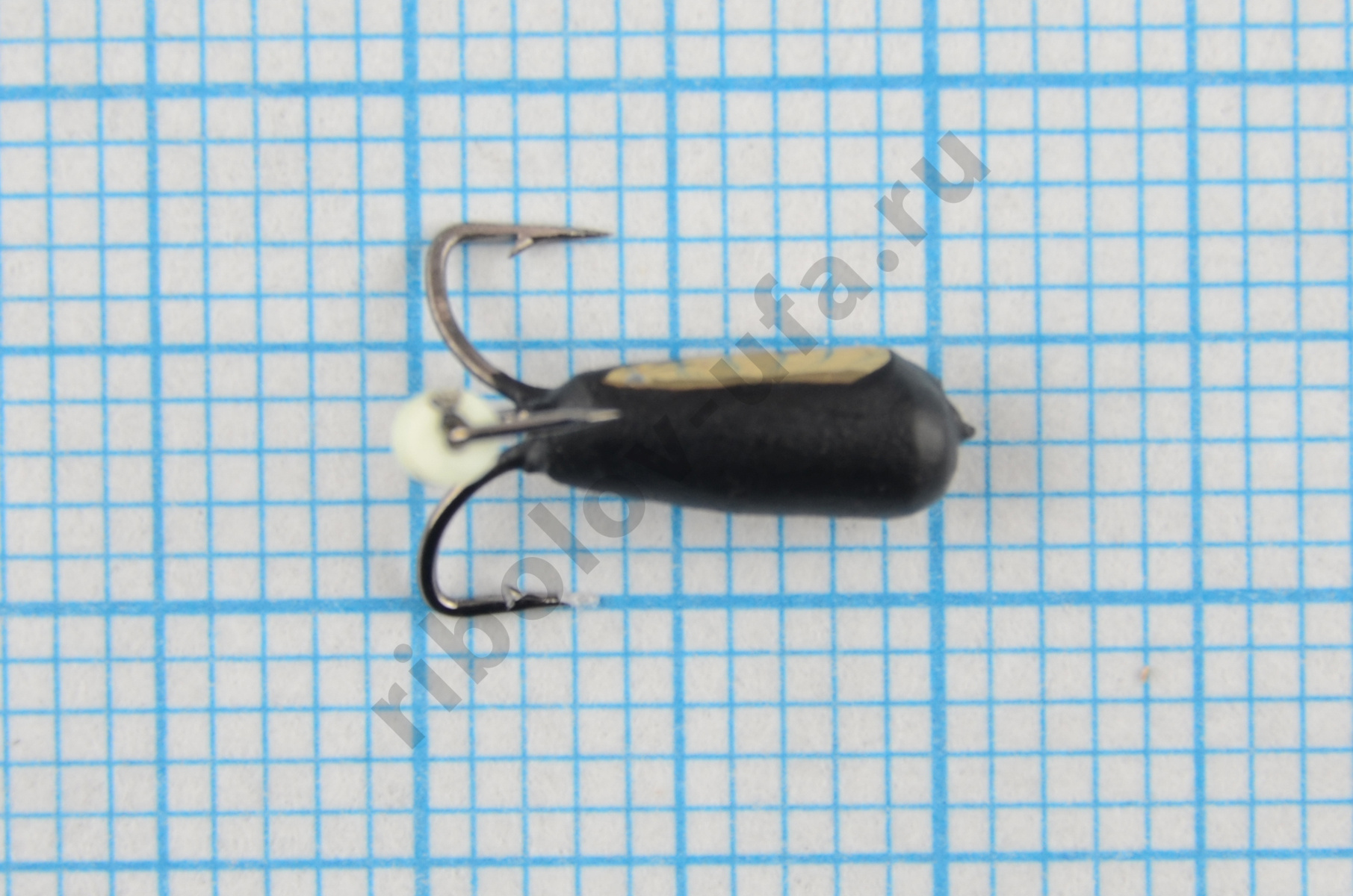 Мормышка Владимирский вольфрам Чертик с отверстием 3мм 0,6гр золотая/коронка