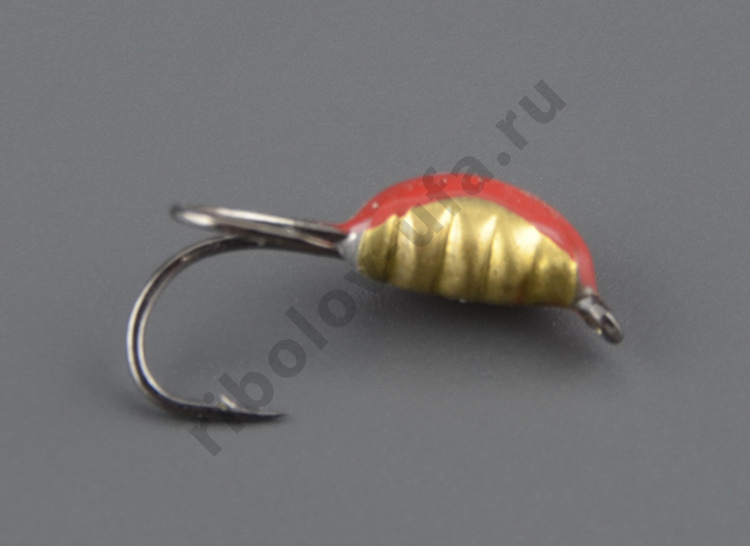 Мормышка Мир Вольфрама Коза с коронкой Божья коровка красный д. 3 мм