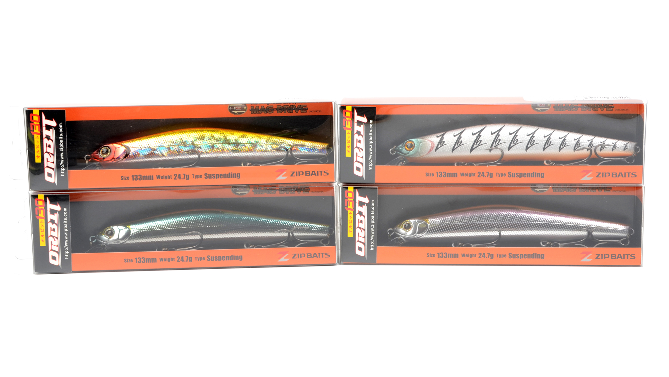 Воблер Zipbaits Orbit 130 SP-SR, 133 мм, 24.7 гр.. суспенд., загл. 0.8-1.0 м, цвет № 103M