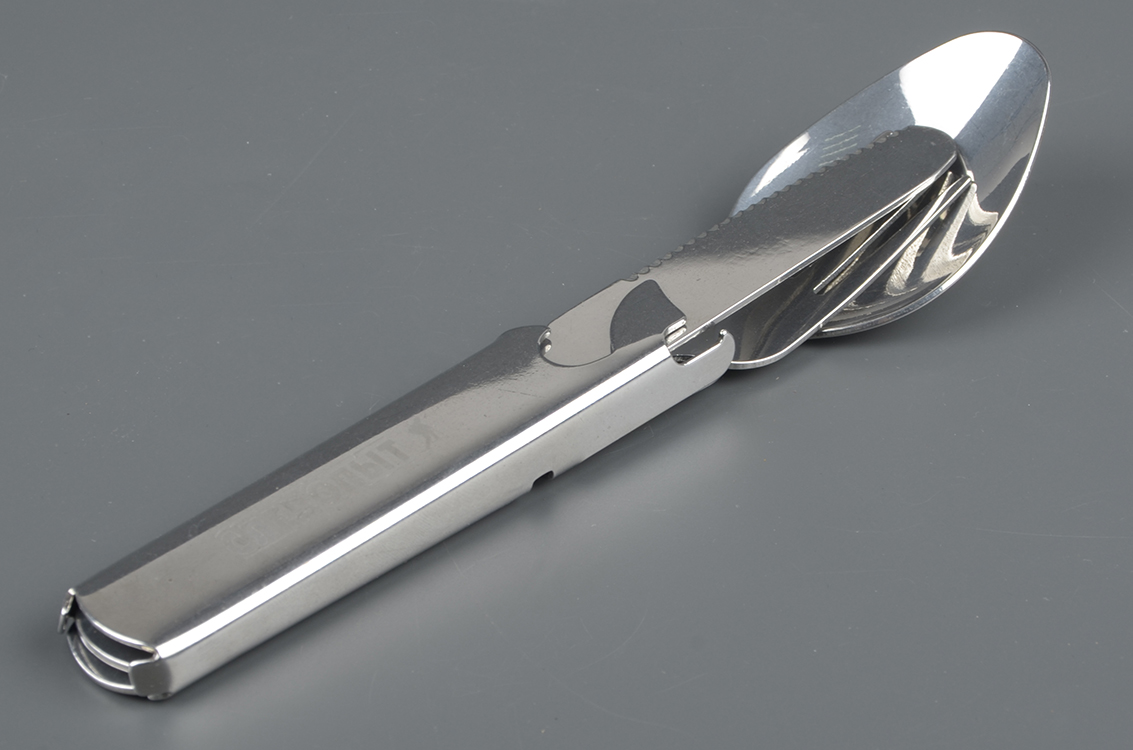 Набор столовых приборов Следопыт в металл чехле, (ложка, вилка, нож, открывашка) PF-CWS-P59