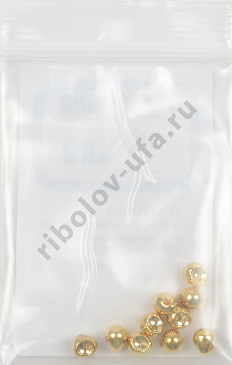 Вольфрамовые головки Fly-Fishing со смещенным отв. Micro Jig Heads 5.5 mm (10 шт.) Gold