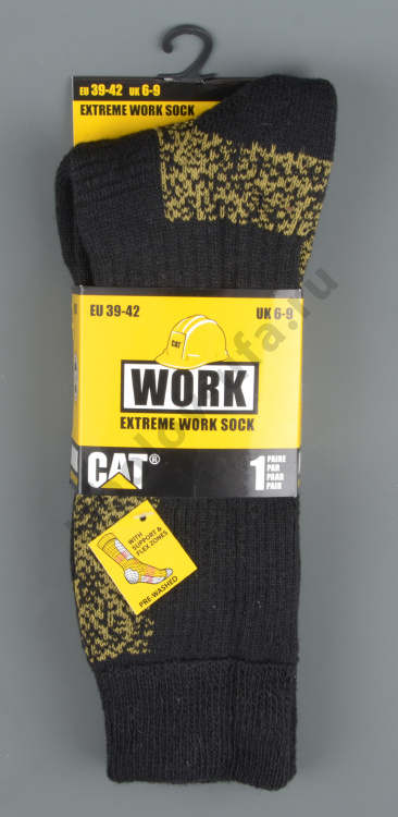 Термоноски Caterpillar Cat Work (арт. 140/1-159) 30%- шерсть,35%-п/э р. 39-42, черно-желтые