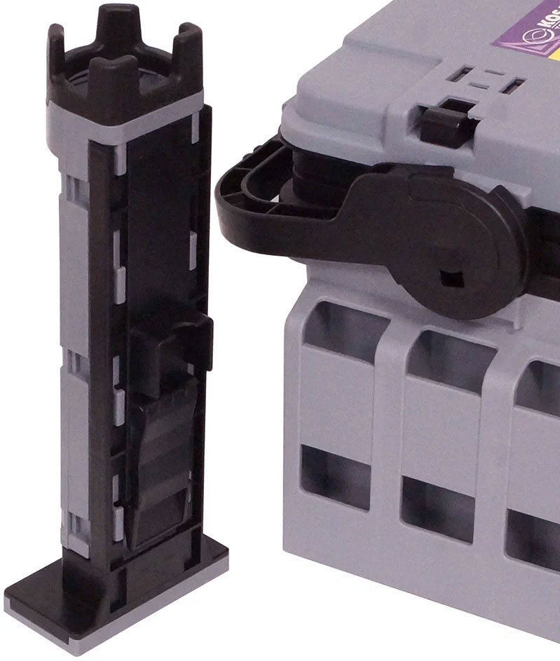 Стакан-держатель удилищ Kosadaka 4,5*29см для форелевого ящика, серый