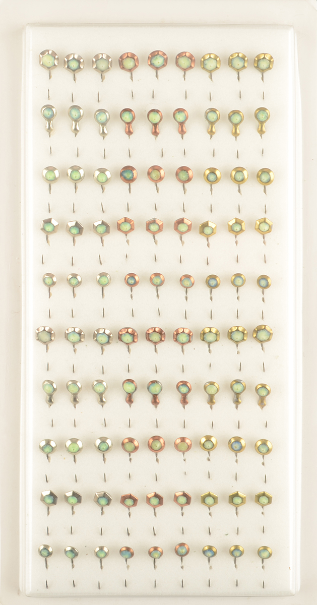 Набор мормышек РВС тип 6Ф заливка фосфор (уп.90шт)