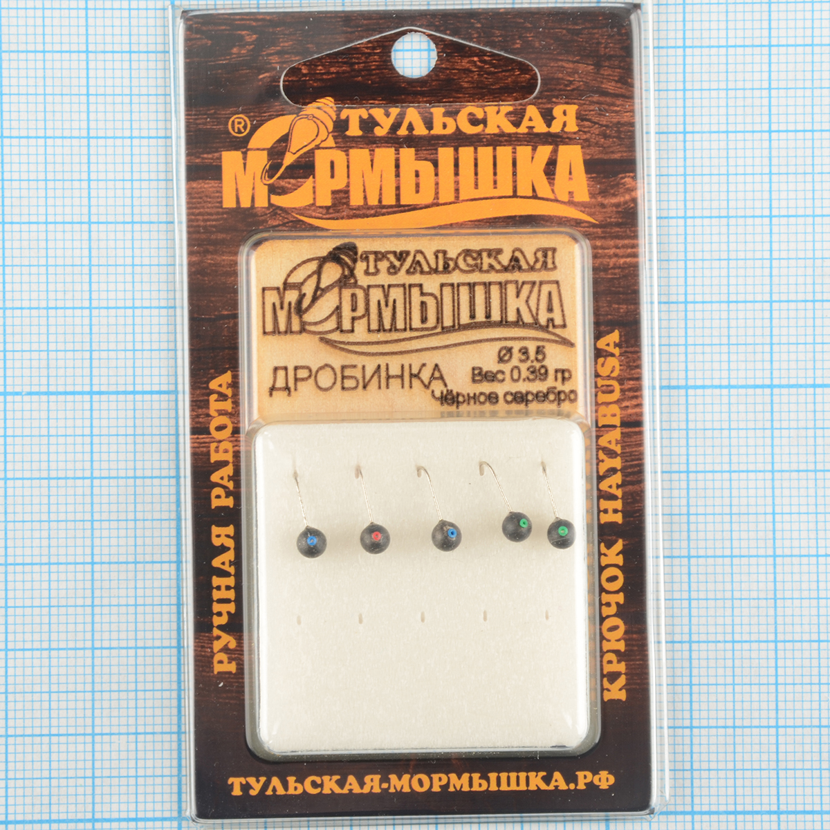 Мормышка вольфрам.Тульская Дробинка с кембриком 3,5мм черное серебро