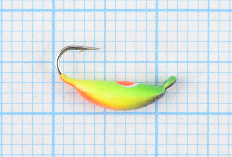 Мормышка вольфрам Bravo Fishing Супер банан с ушком крашенный 2,5 мм 0,68 гр., 353Р