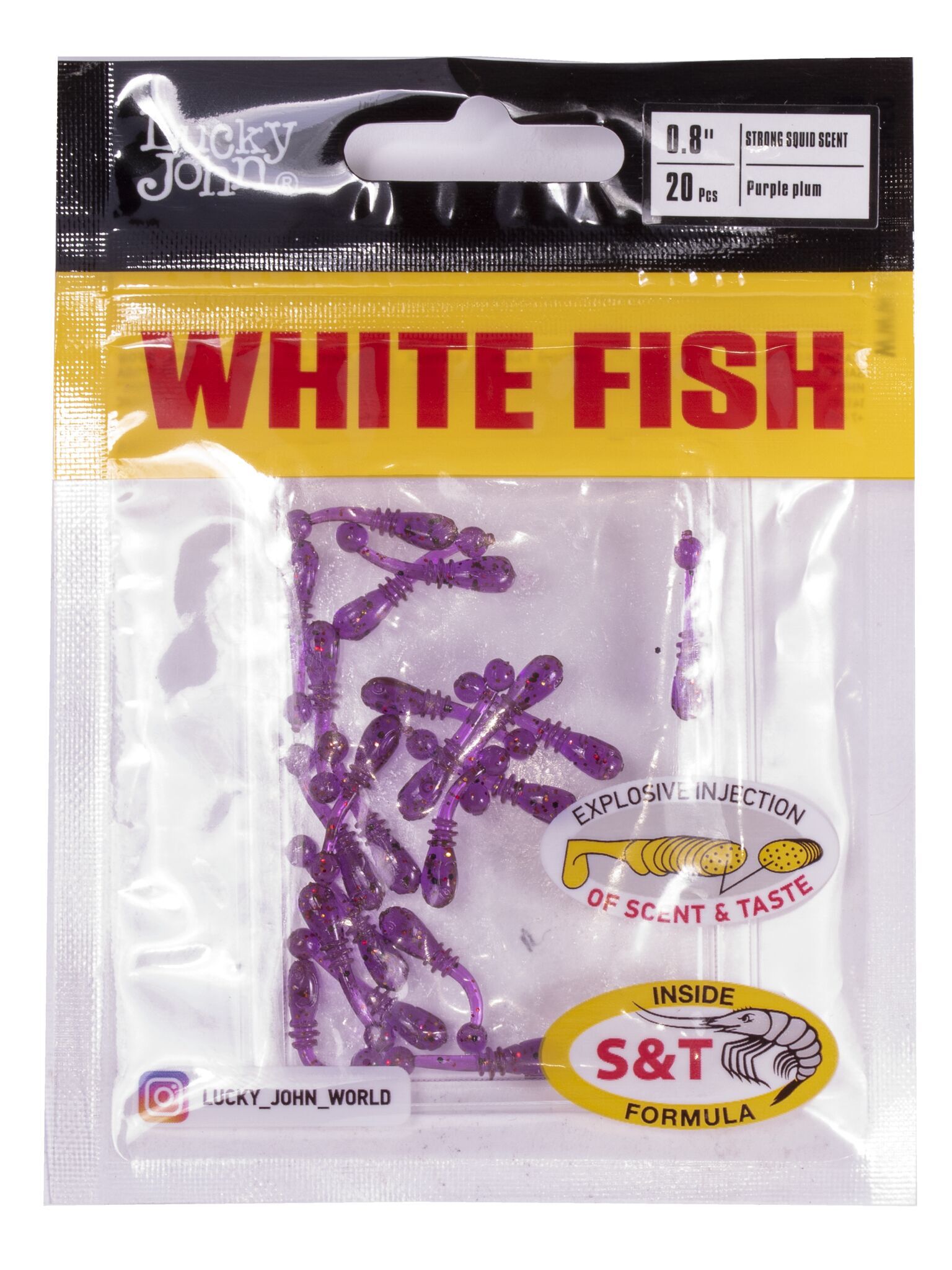 Силиконовая приманка Lucky John Pro Series White Fish 0.8in 2.0см /S13 (20шт/уп)