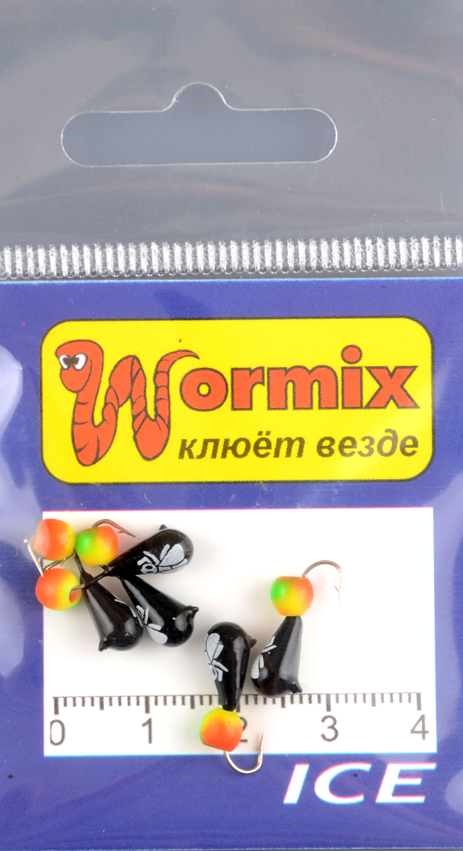 Мормышка Wormix материал WCP 89 Капля черная d.4,5 1,1гр 