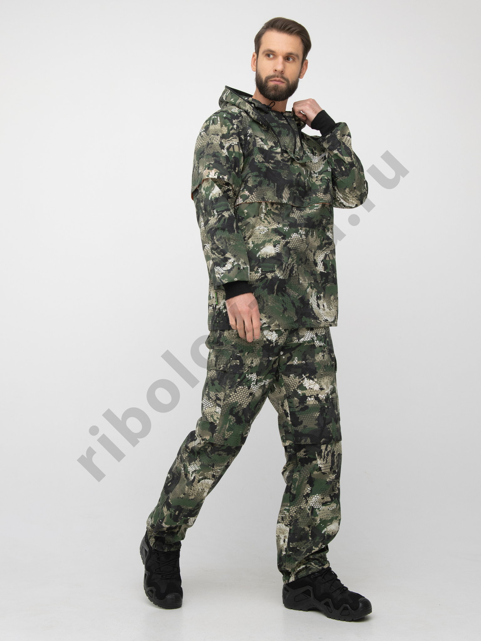 Костюм Huntsman Антигнус-Люкс с ловушк. и пыльн. цв. Зеленый питон, тк.Сорочка. р. 44-46 (170-176)