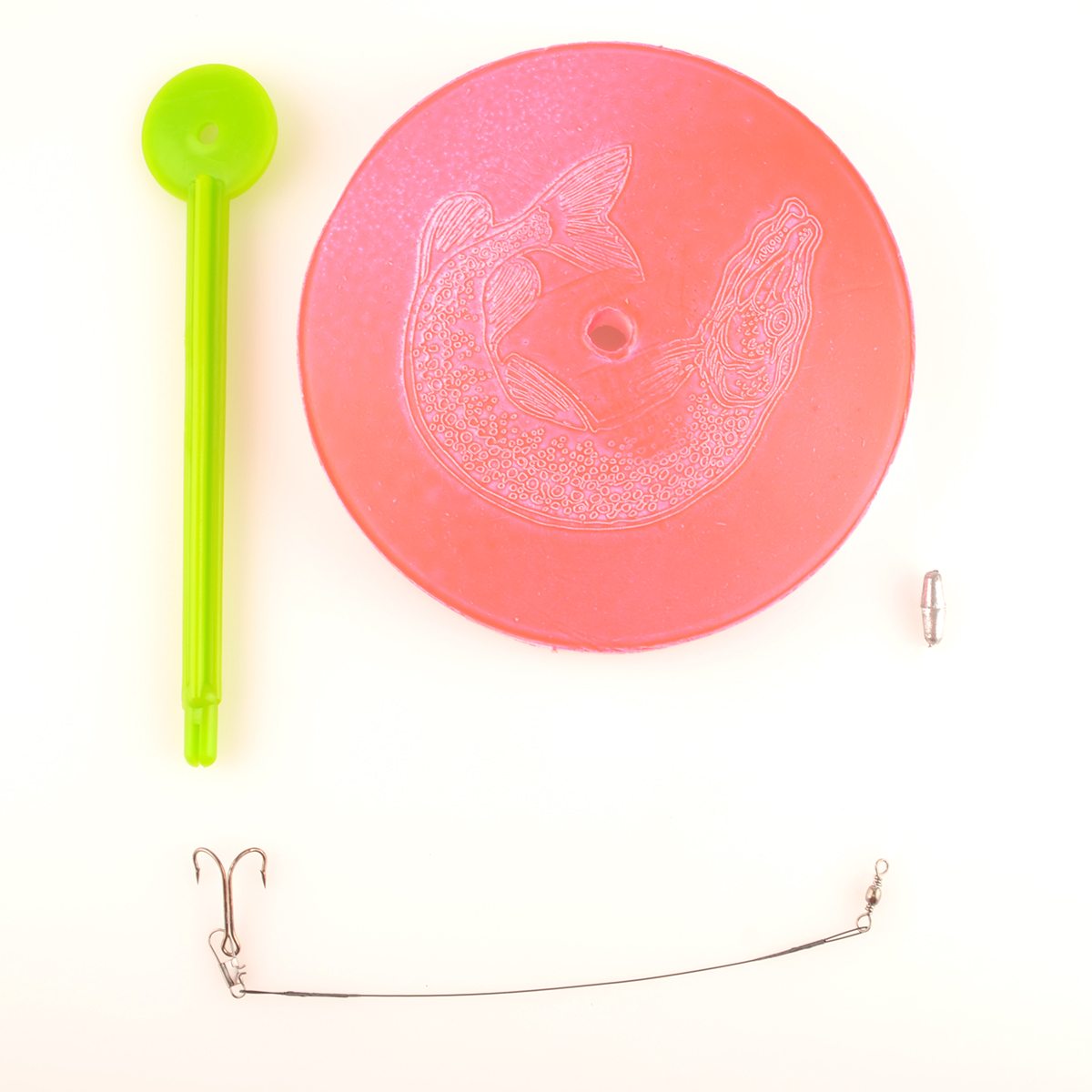 Кружок рыболовный West Man оснащенный d145мм (леска 0,3мм-10м, поводок 20см, оливка 4гр, двойник)