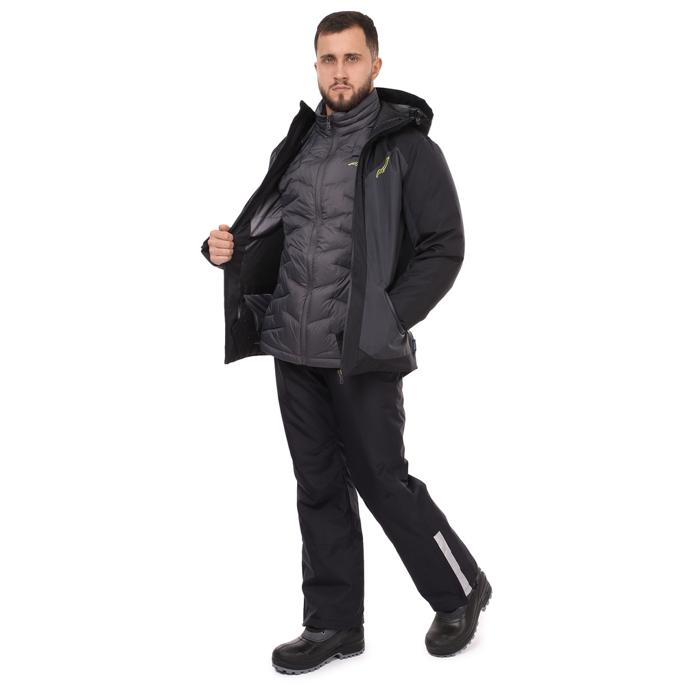 Куртка Aquatic КП-01Г M пуховая поддевка (нейлон, цвет: графит, размер M) РР