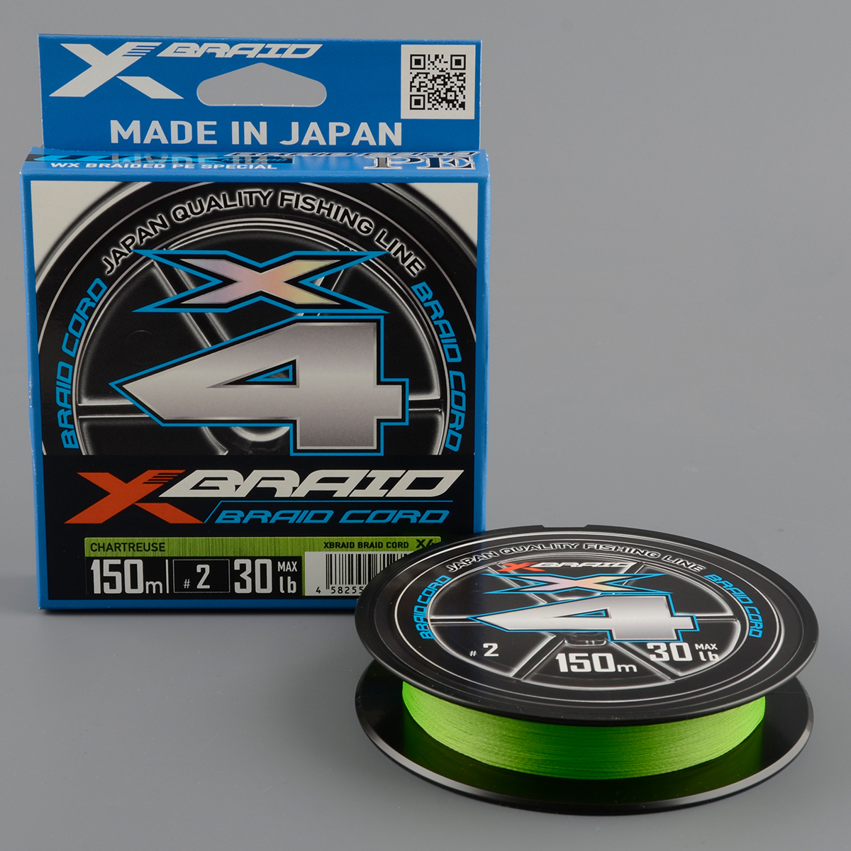 Шнур плетёный Ygk X-Braid Braid Cord  X4 150m #2.5/35lb chartreuse