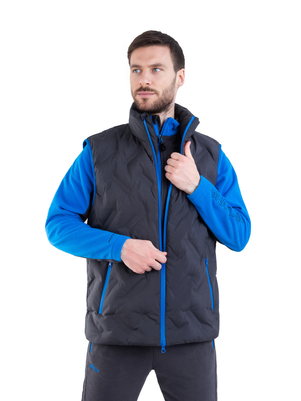 Жилет утепленный Novatex Алдан Grayling графит р. 56-58 рост 182-188