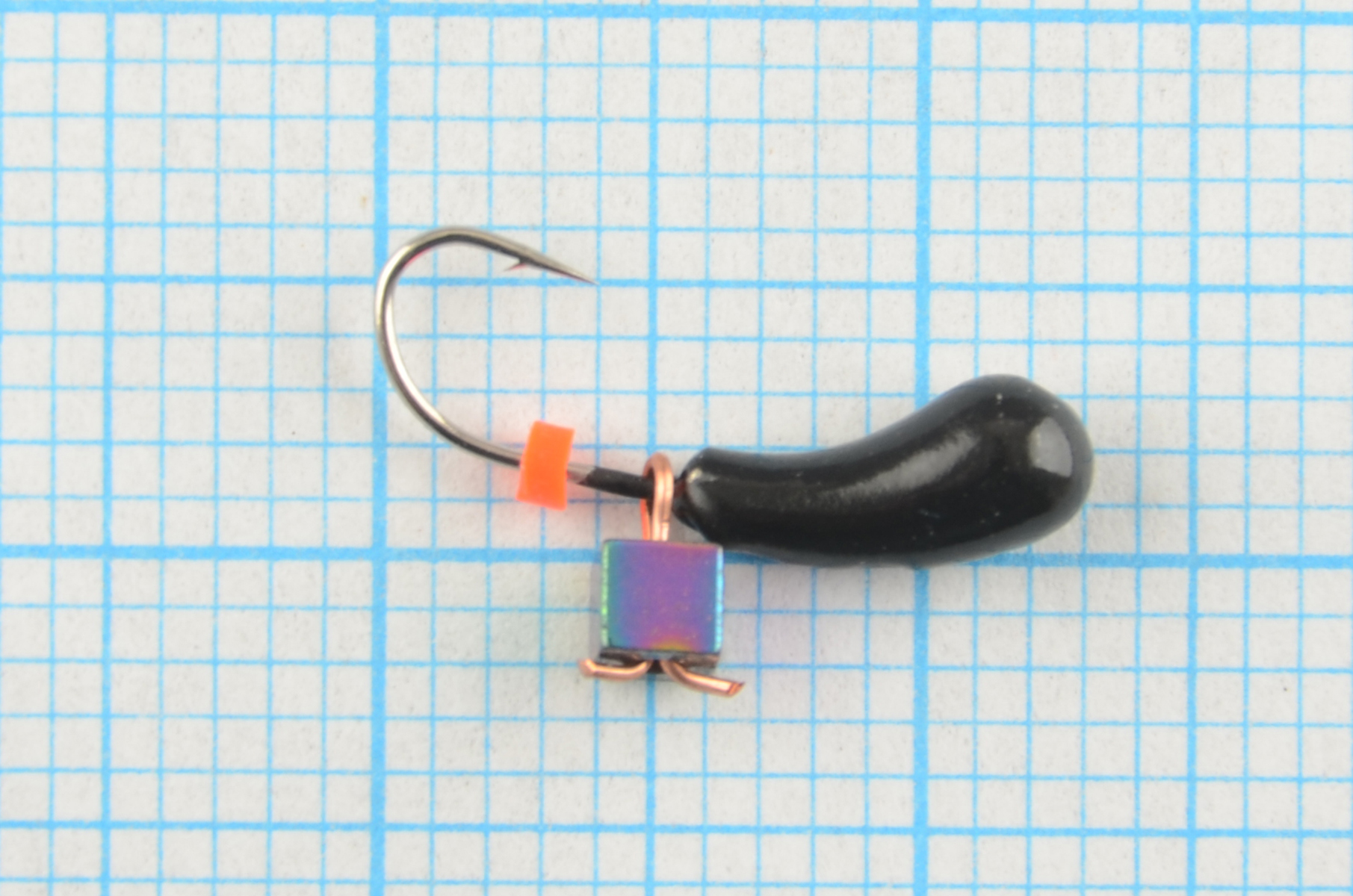 Мормышка Мир Вольфрама Уралка хамелеон кубик подвесной д. 3 мм