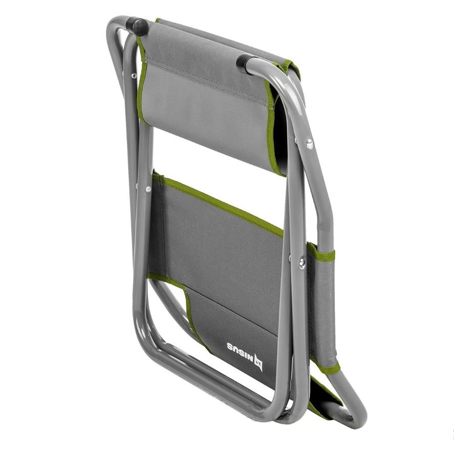 Стул со спинкой Nisus СР-450.22c (ст.труба д22) серо-зеленый (T-N-TC-450.22s-GR)  