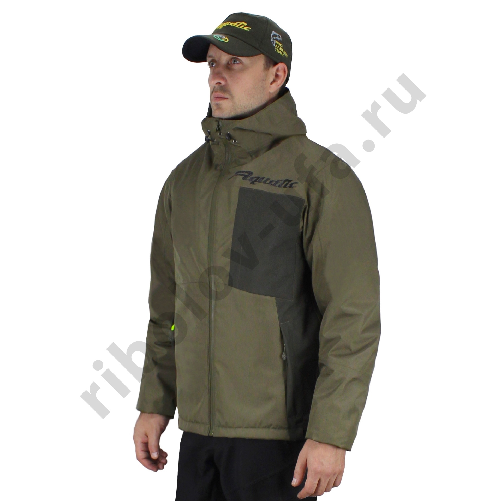 Куртка Aquatic КД-02Х от дождя (цвет хаки, ткань мембрана 10000/10000) р. 50-52