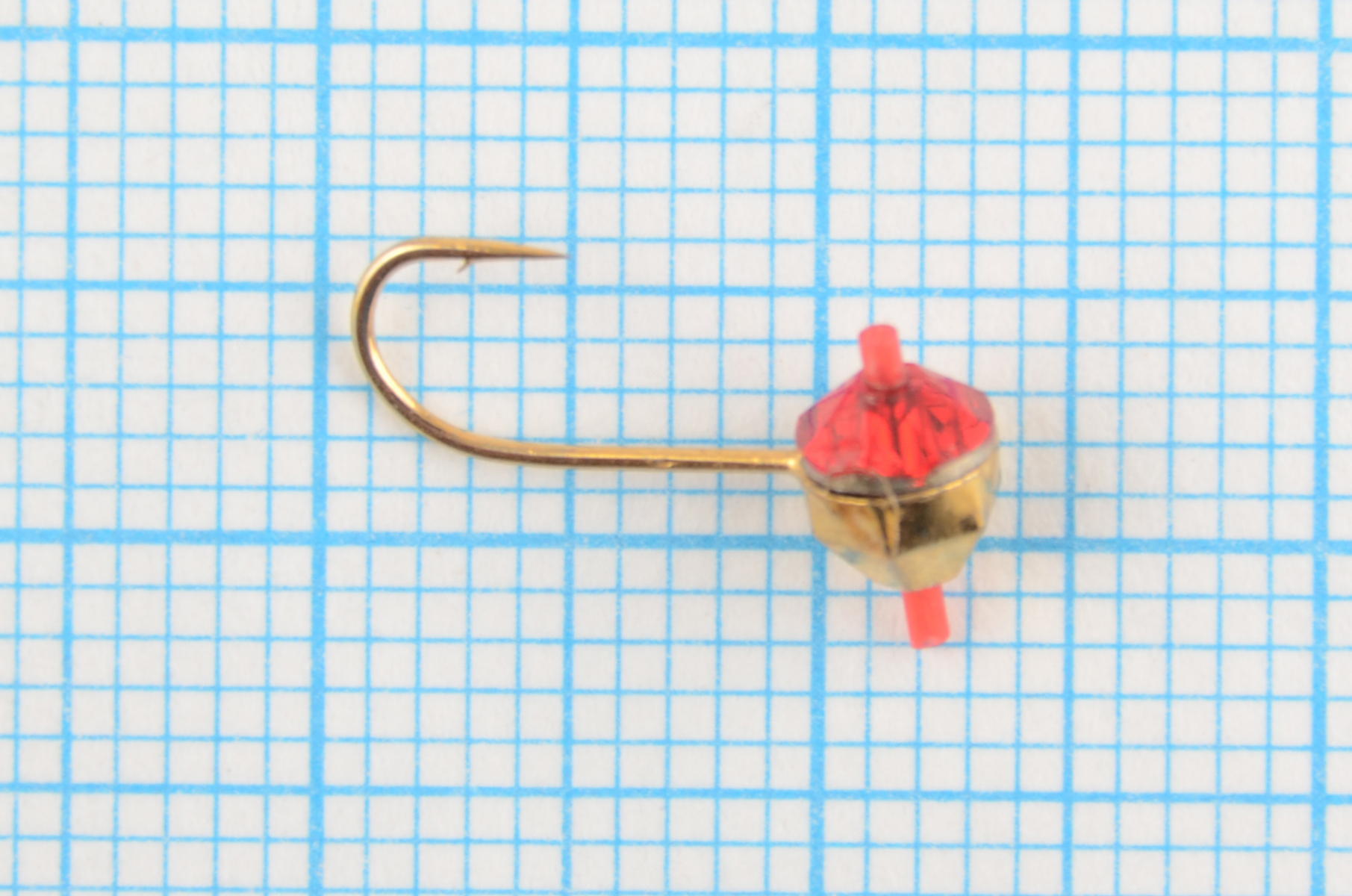 Мормышка вольфрам Bravo Fishing Шар с ушком, грань. кембрик и Swarovski 4.0 мм 0.49 гр Go-красный