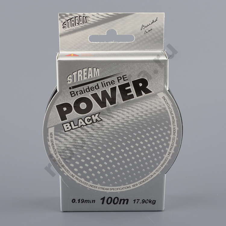 Шнур плетёный Stream Power Black 100m 0.22