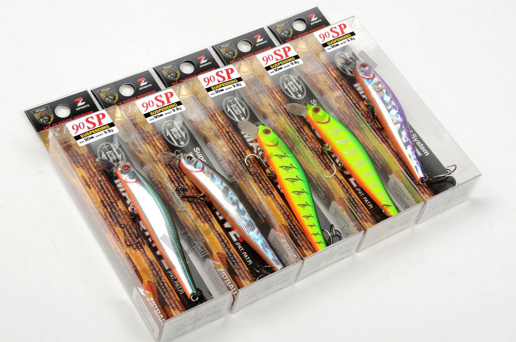 Воблер Zipbaits Rigge 90SP, 90 мм, 9.8 гр., суспенд., загл. 0.5-1.3 м, цвет № 101M