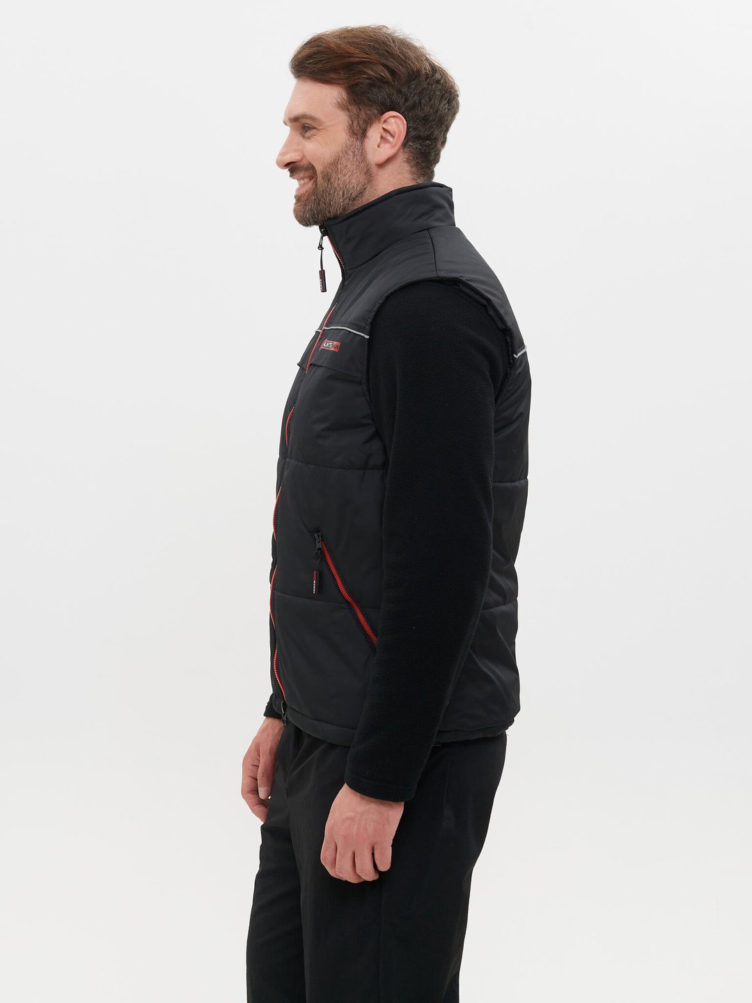 Жилет утепленный Huntsman Беркут цв. Черный ткань Дюспо р. 48-50, рост 176