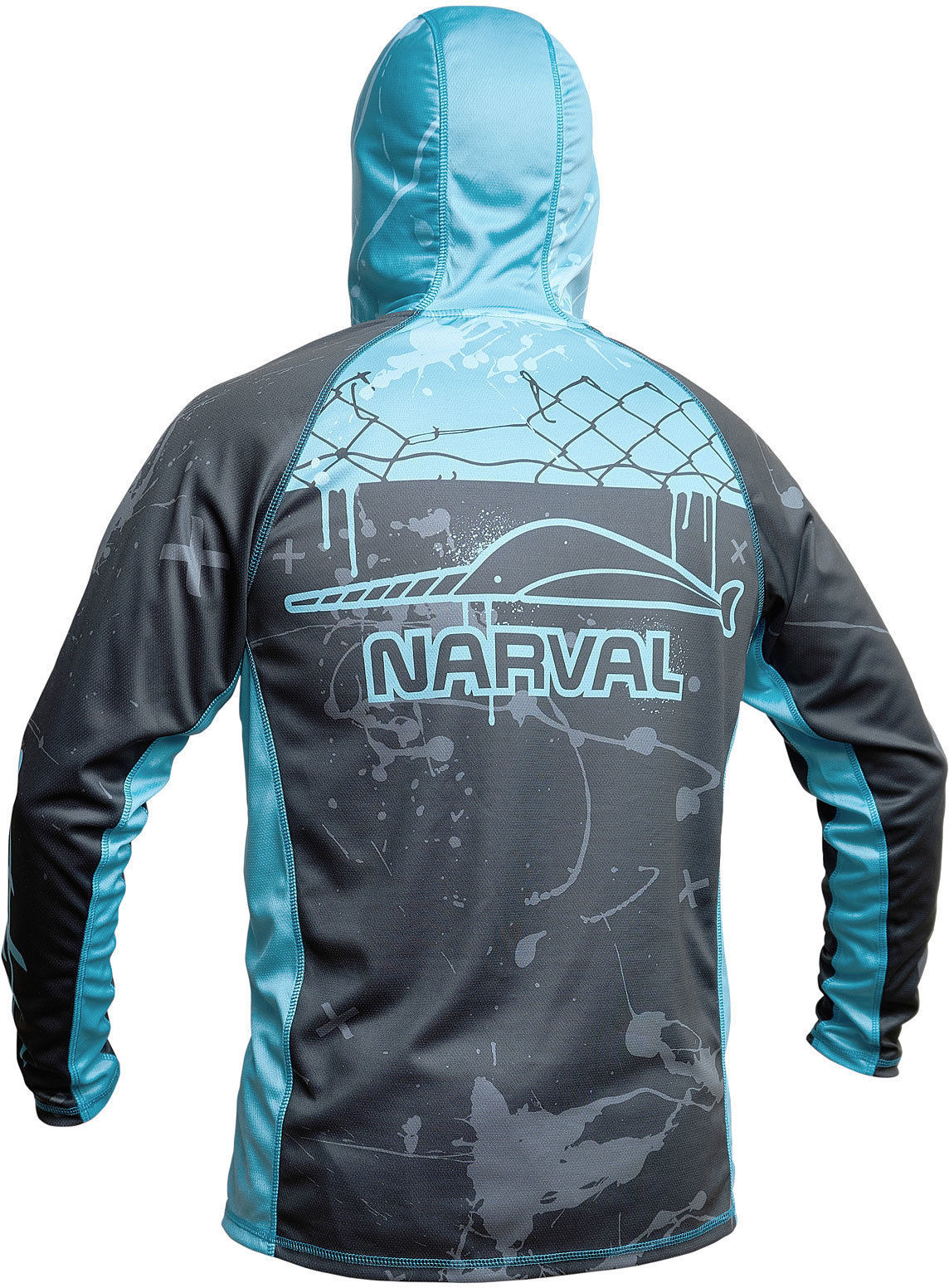 Лонгслив с капюшоном Volga Baits Narval Street Art Graphite р52